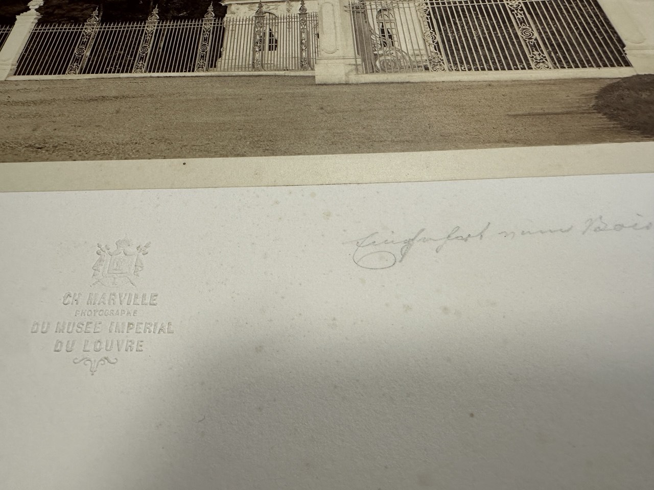 Cachet Marville — Photographe du Musée Impérial du Louvre