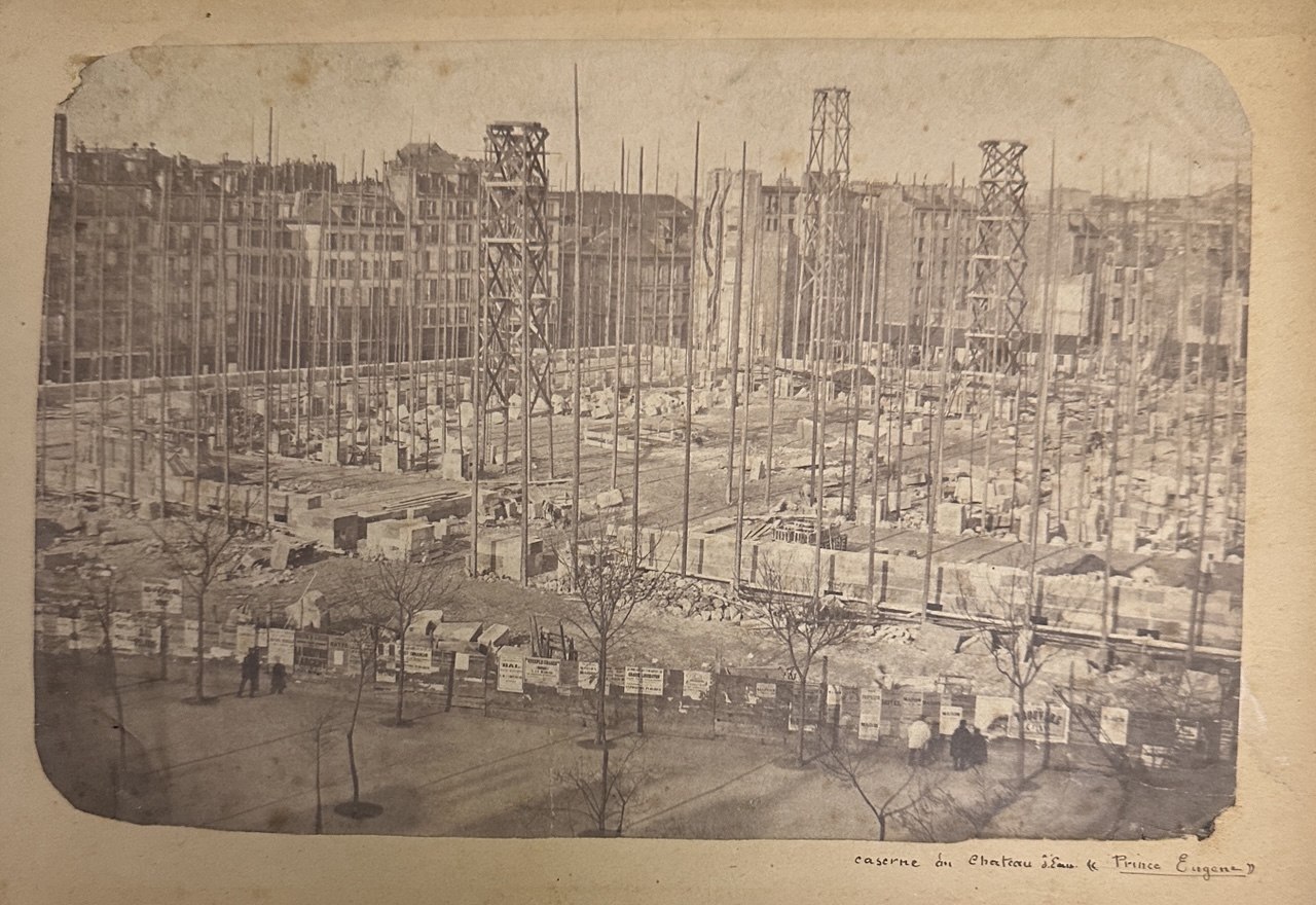 Caserne Prince Eugene, chantier c.1854